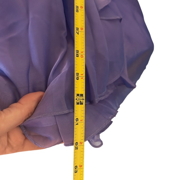 Sherri Hill VTG Maxi Dress Ball Gown Prom Sz 4 Purple Beaded Layered Sheer Fairy - Picture 11 of 12